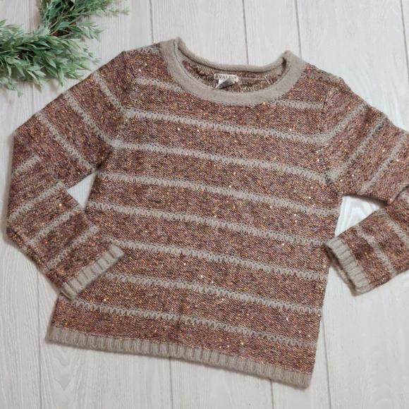 avalin Sweaters - mohair/wool sequin stripe sweater
